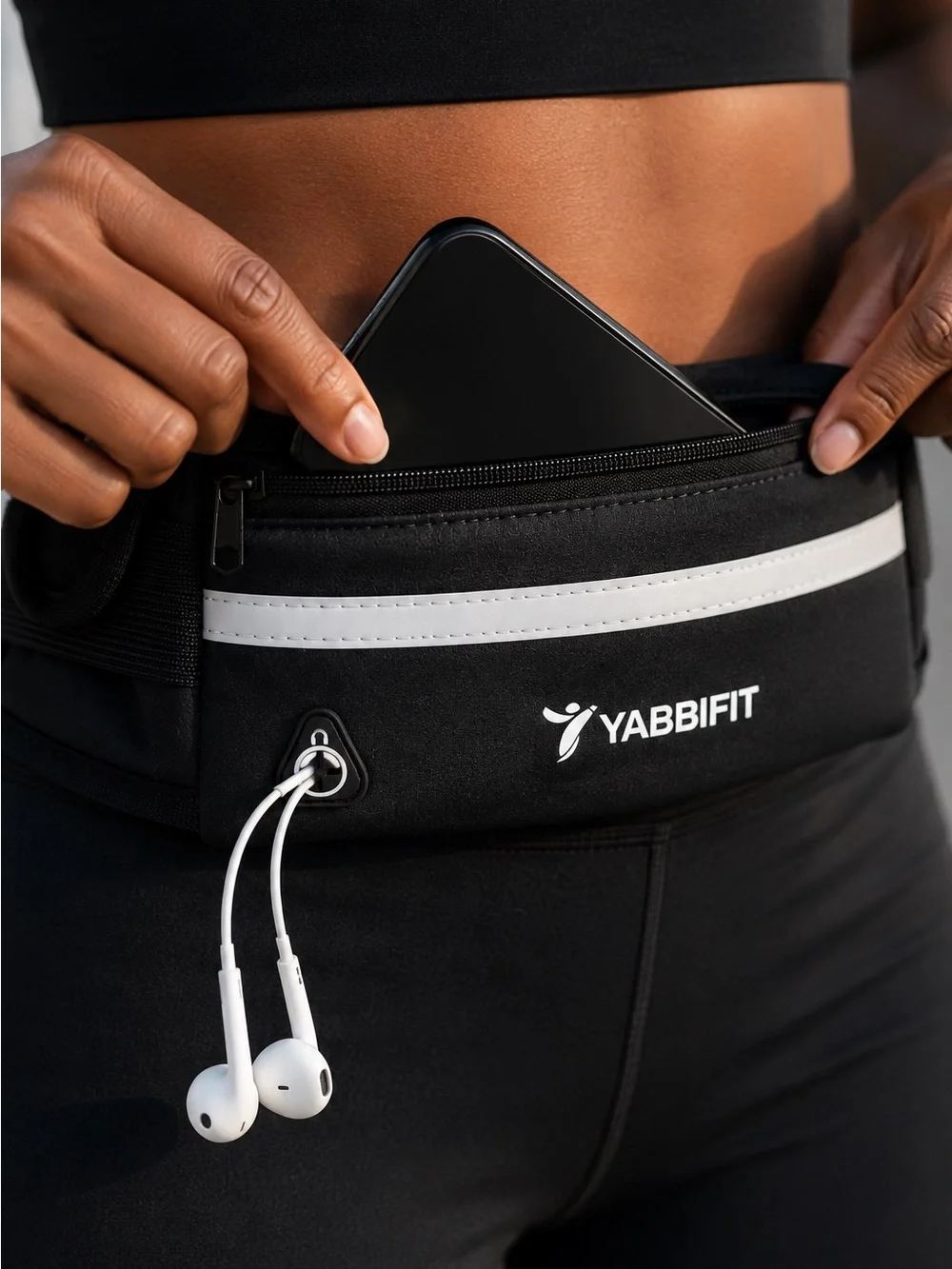 YABBIFIT Running Belt|Adjustable Waterproof Waist Pack for Phone, Keys & Fitness